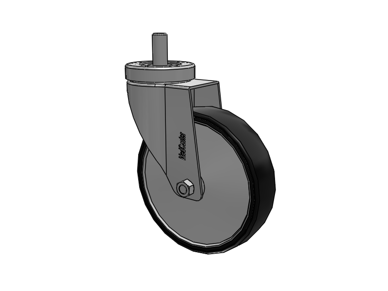 Stainless Steel Hospital Threaded Stem Caster with 5 x 1.25 Polyurethane TPU Wheel