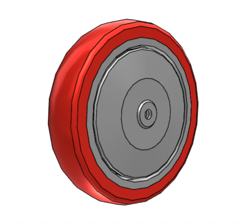 Sterilizer High Temp ARZ High-Temp Thermal Rubber 6 x 1.250 Wheel with Precision Ball Bearing