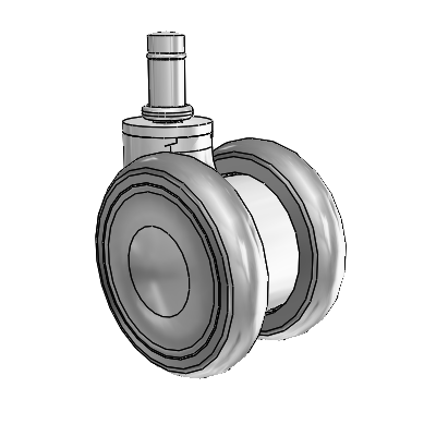 Genesis TW Grip Ring Grey Swivel Caster with 2.559 x .55 MonoTech Wheel