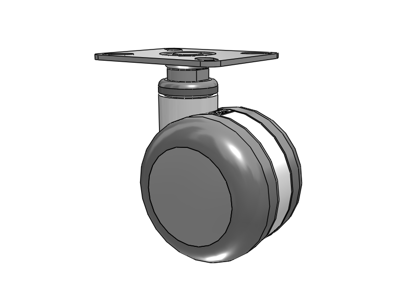 Twin-Med TM Caster with 3 x 2.3125 Wheel