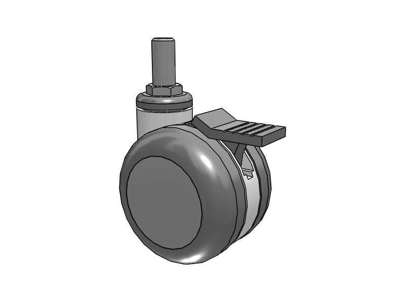 Twin-Med TM Caster with 3 x 2.3125 Wheel