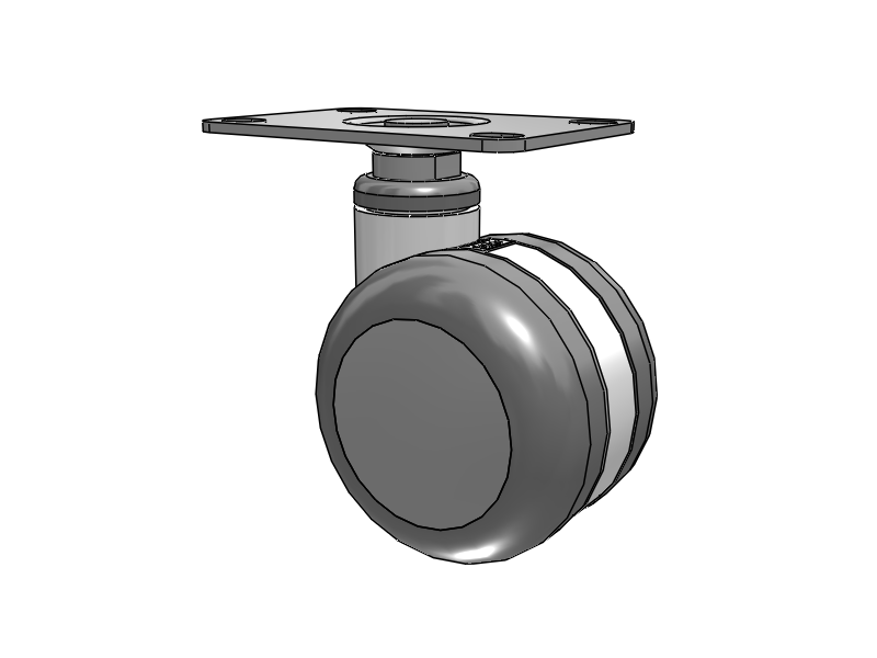 Twin-Med TM Caster with 3 x 2.3125 Wheel