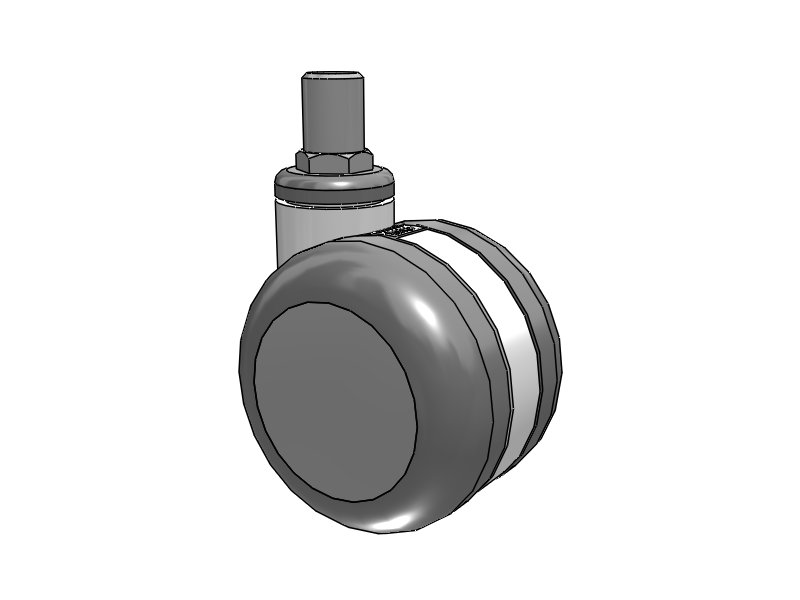 Twin-Med TM Caster with 3 x 2.3125 Wheel
