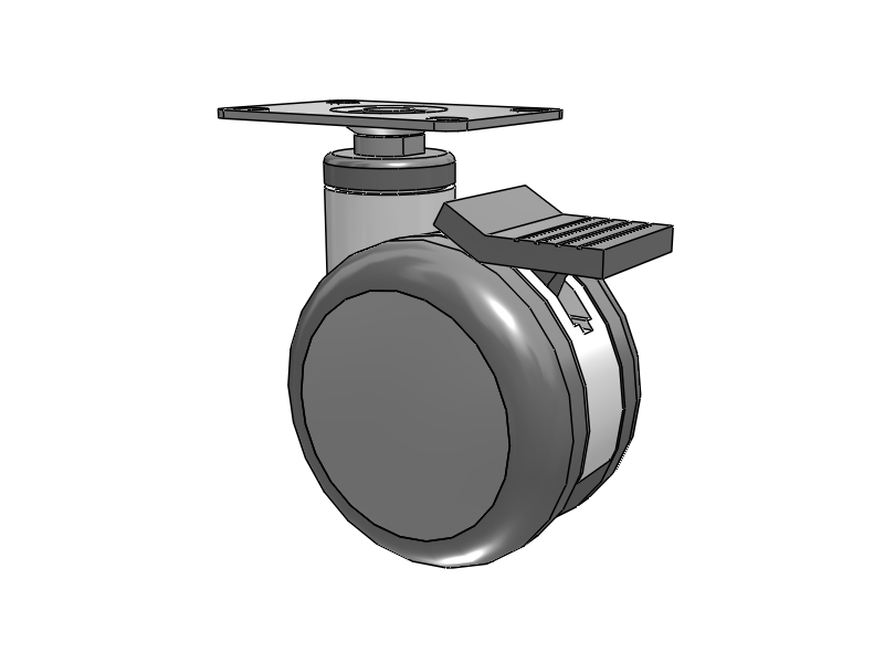 Twin-Med TM Caster with 4 x 2.6094 Wheel