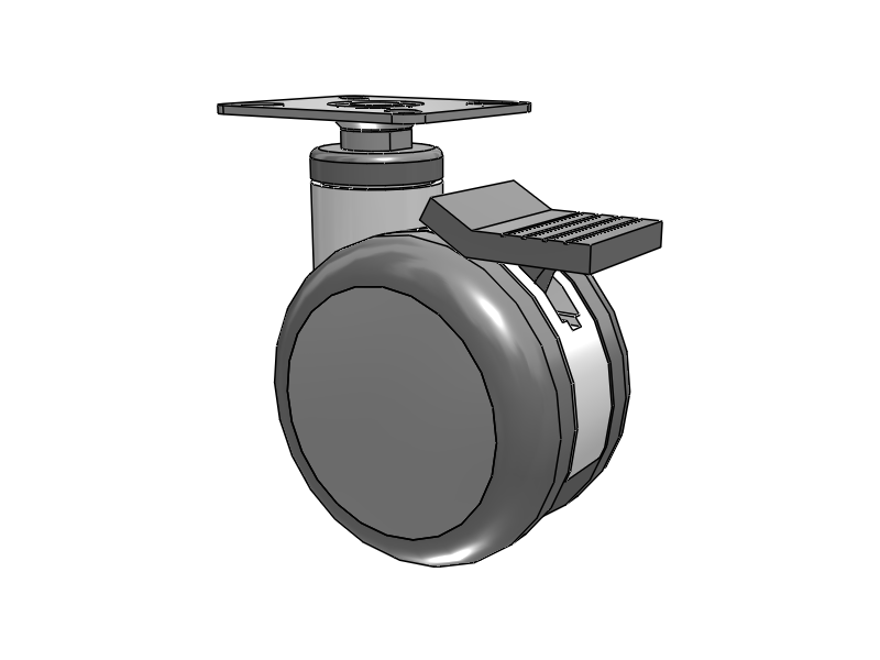 Twin-Med TM Caster with 4 x 2.6094 Wheel