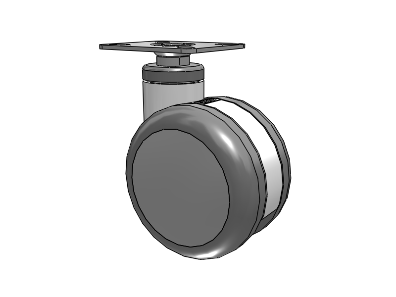 Twin-Med TM Caster with 4 x 2.6094 Wheel
