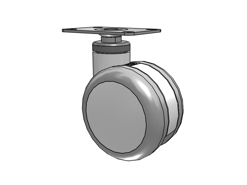 Twin-Med TM Caster with 4 x 2.6094 Wheel