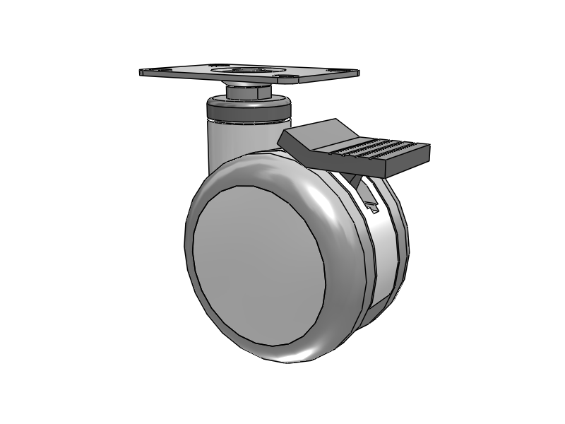 Twin-Med TM Caster with 4 x 2.6094 Wheel