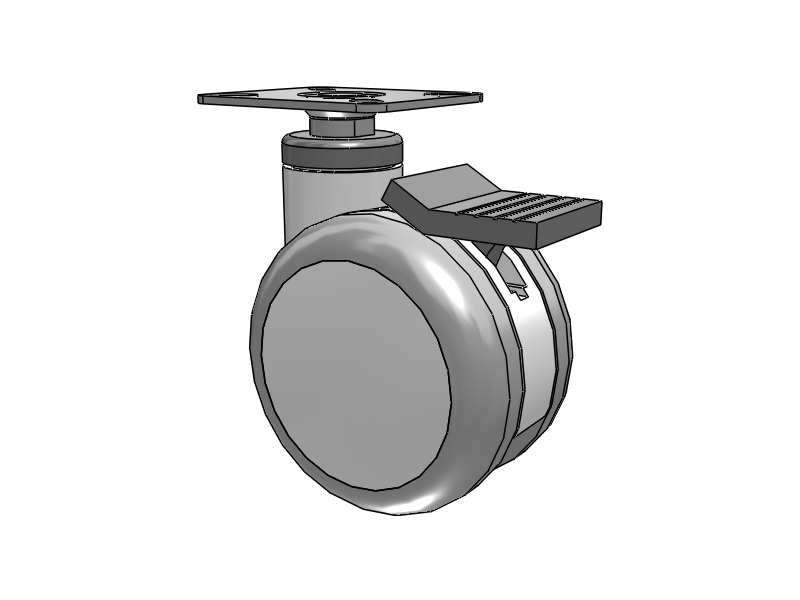 Twin-Med TM Caster with 4 x 2.6094 Wheel