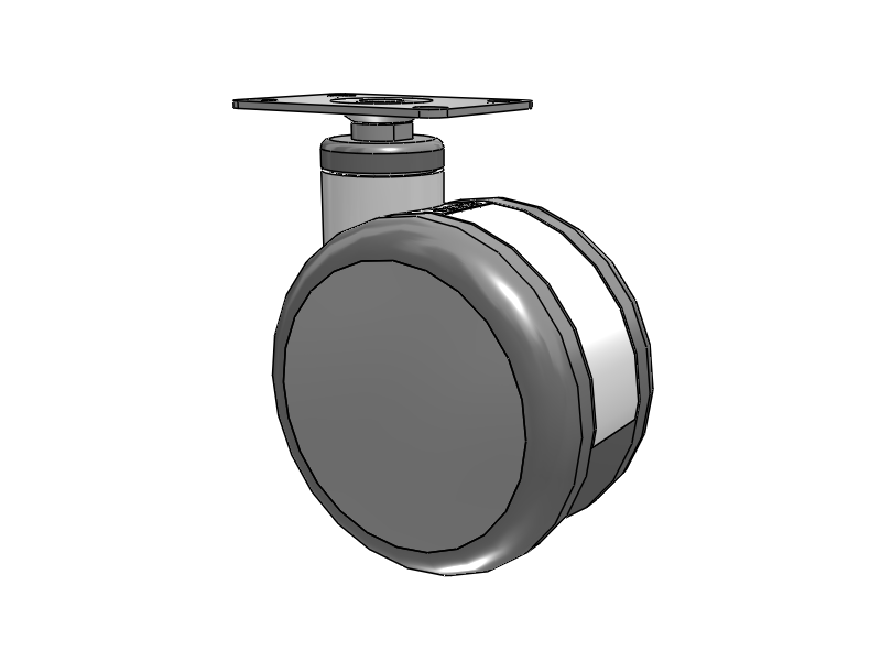 Twin-Med TM Caster with 5 x 3 Wheel