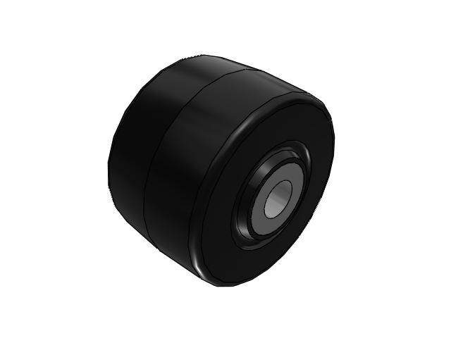 TM Phenolic 3-1/4 x 2 Wheel with Straight Bearing