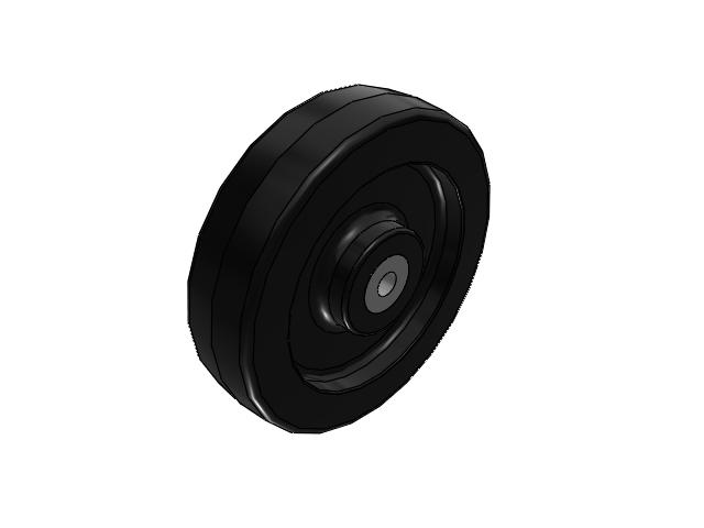 TM Phenolic 10 x 2-1/2 Wheel with Straight Bearing
