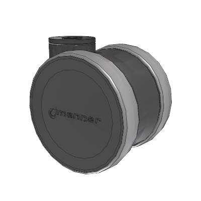 Twist Hollow Kingpin-Caster mit 100 x 2 TPU-Rad (95a)