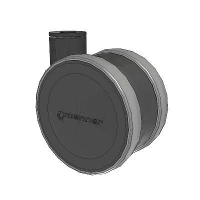 Twist Hollow Kingpin Caster with 125 x 2 TPU (95a) Wheel
