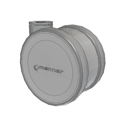 Twist Hollow Kingpin Caster with 125 x 2 TPU (95a) Wheel