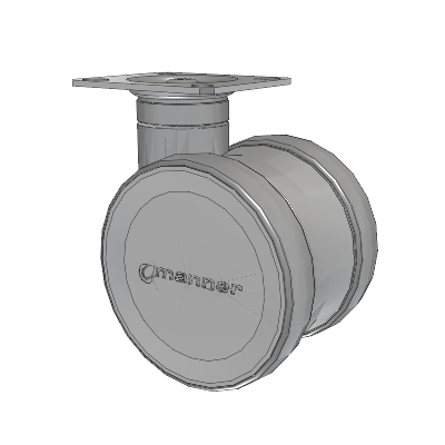 Twist Top Plate Swivel Caster with 100 x 2 TPU (95a) Wheel