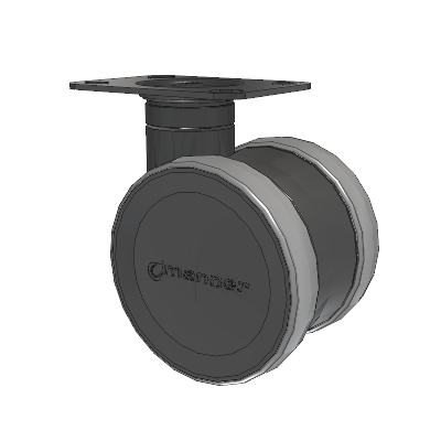 Twist Top Plate Swivel Caster with 100 x 2 TPU (95a) Wheel