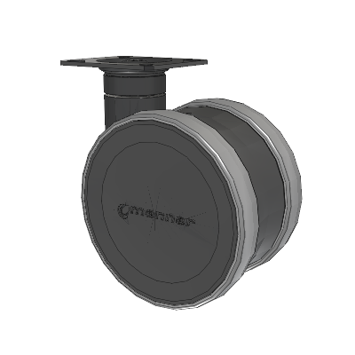 Twist Top Plate Swivel Caster with 125 x 2 TPU (95a) Wheel
