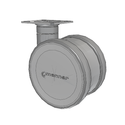 Twist Top Plate Swivel Caster with 125 x 2 TPU (95a) Wheel