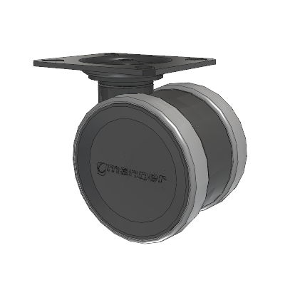 Twist Top Plate Swivel Caster with 75 x 2 TPU (95a) Wheel