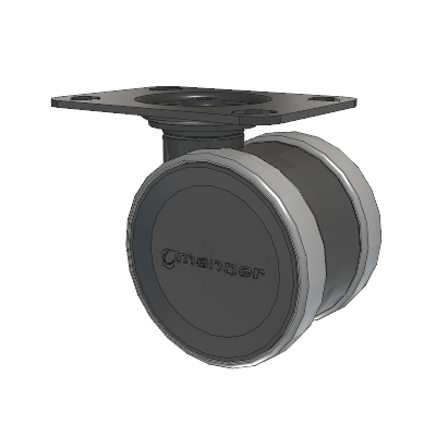 Twist Top Plate Swivel Caster with 75 x 2 TPU (95a) Wheel