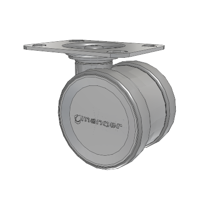 Twist Top Plate Swivel Caster with 75 x 2 TPU (95a) Wheel