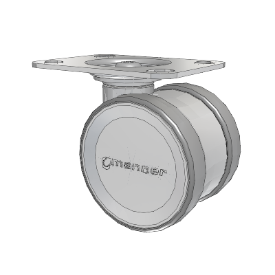 Twist Top Plate Swivel Caster with 75 x 2 TPU (95a) Wheel