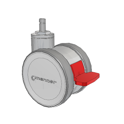 Twist Grip Ring Caster with 100 x 2 TPU (95a) Wheel and Total Lock Brake