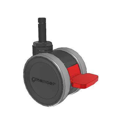 Twist Grip Ring Caster with 75 x 2 TPU (95a) Wheel and Total Lock Brake