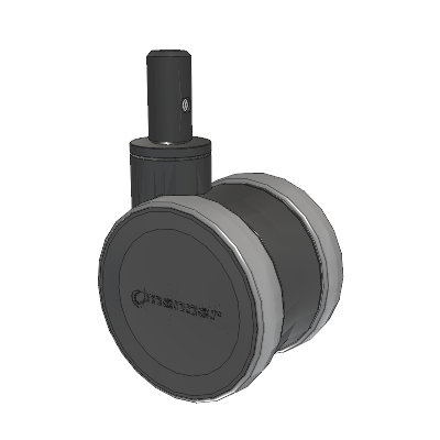 Twist Round Stem Caster with 100 x 2 TPU (95a) Wheel