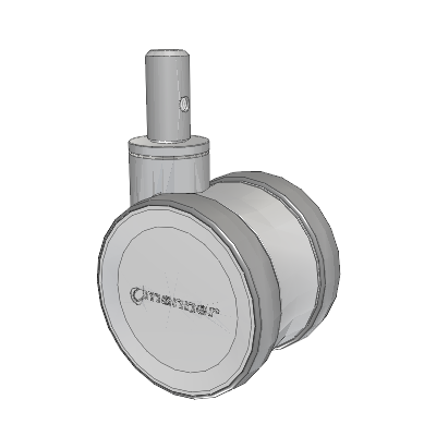 Twist Round Stem Caster with 100 x 2 TPU (95a) Wheel