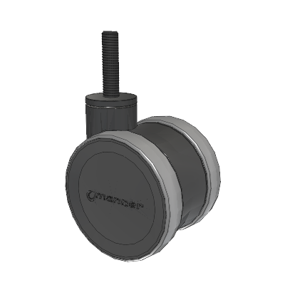 Twist Threaded Stem Caster with 100 x 2 TPU (95a) Wheel
