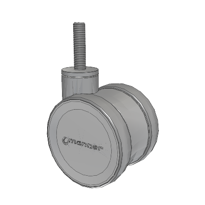 Twist Threaded Stem Caster with 100 x 2 TPU (95a) Wheel