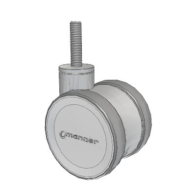 Twist Threaded Stem Caster with 100 x 2 TPU (95a) Wheel