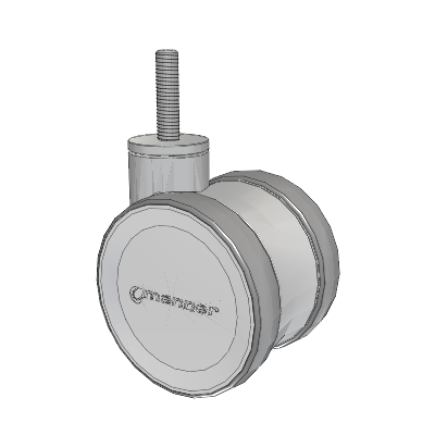 Twist Threaded Stem Caster with 100 x 2 TPU (95a) Wheel