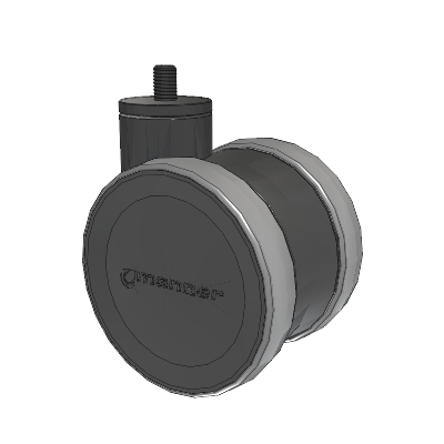 Twist Threaded Stem Caster with 100 x 2 TPU (95a) Wheel