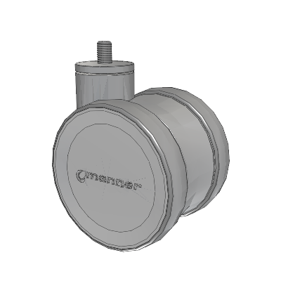 Twist Threaded Stem Caster with 100 x 2 TPU (95a) Wheel