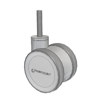 Twist Threaded Stem Caster with 100 x 2 TPU (95a) Wheel