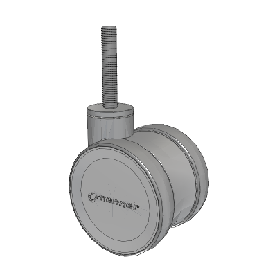 Twist Threaded Stem Caster with 100 x 2 TPU (95a) Wheel