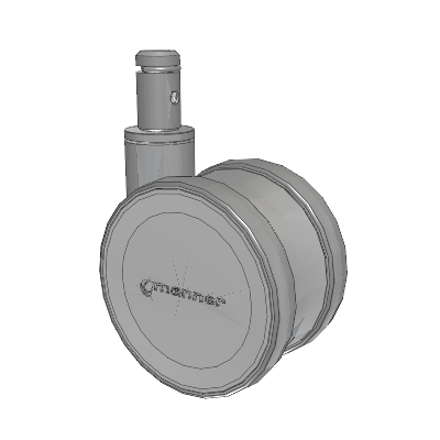 Twist Round Stem Caster with 125 x 2 TPU (95a) Wheel