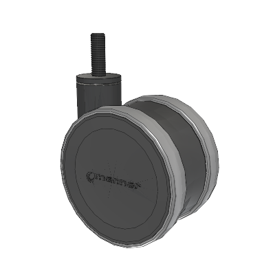 Twist Threaded Stem Caster with 125 x 2 TPU (95a) Wheel