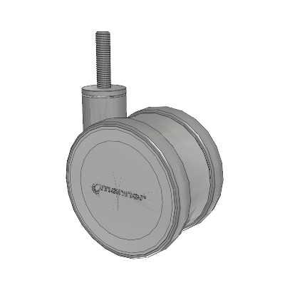 Twist Threaded Stem Caster with 125 x 2 TPU (95a) Wheel