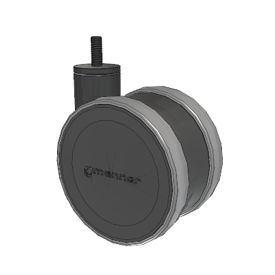 Twist Threaded Stem Caster with 125 x 2 TPU (95a) Wheel