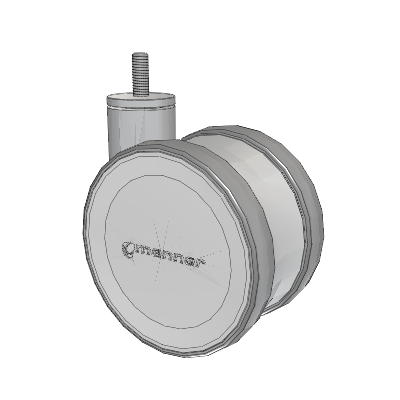 Twist Threaded Stem Caster with 125 x 2 TPU (95a) Wheel