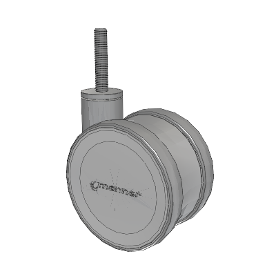 Twist Threaded Stem Caster with 125 x 2 TPU (95a) Wheel