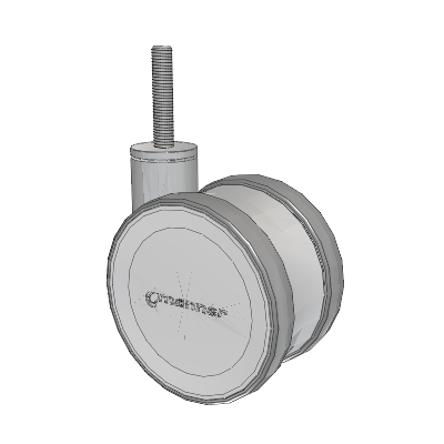 Twist Threaded Stem Caster with 125 x 2 TPU (95a) Wheel