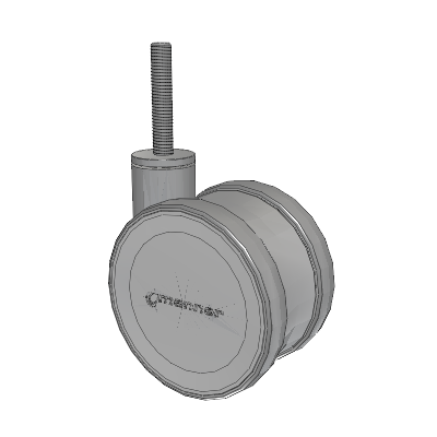 Twist Threaded Stem Caster with 125 x 2 TPU (95a) Wheel