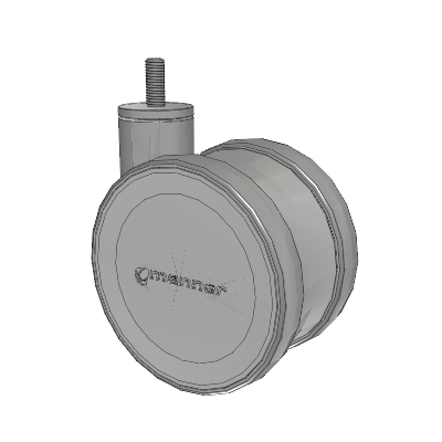 Twist Threaded Stem Caster with 125 x 2 TPU (95a) Wheel