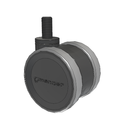 Twist Threaded Stem Caster with 75 x 2 TPU (95a) Wheel