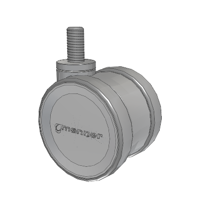 Twist Threaded Stem Caster with 75 x 2 TPU (95a) Wheel